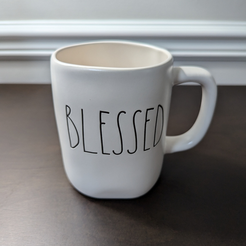 EUC Rae Dunn BLESSED 19.5oz Ceramic Mug